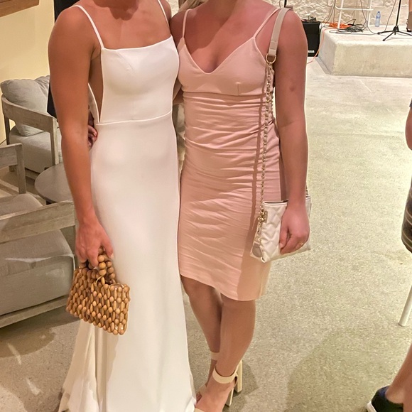 Lulu’s Blush Pink Bodycon Midi Dress - Picture 5 of 8